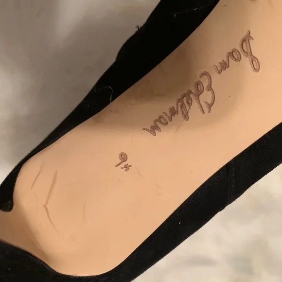 Sam Edelman black suede heeled ankle booties - Picture 3 of 5